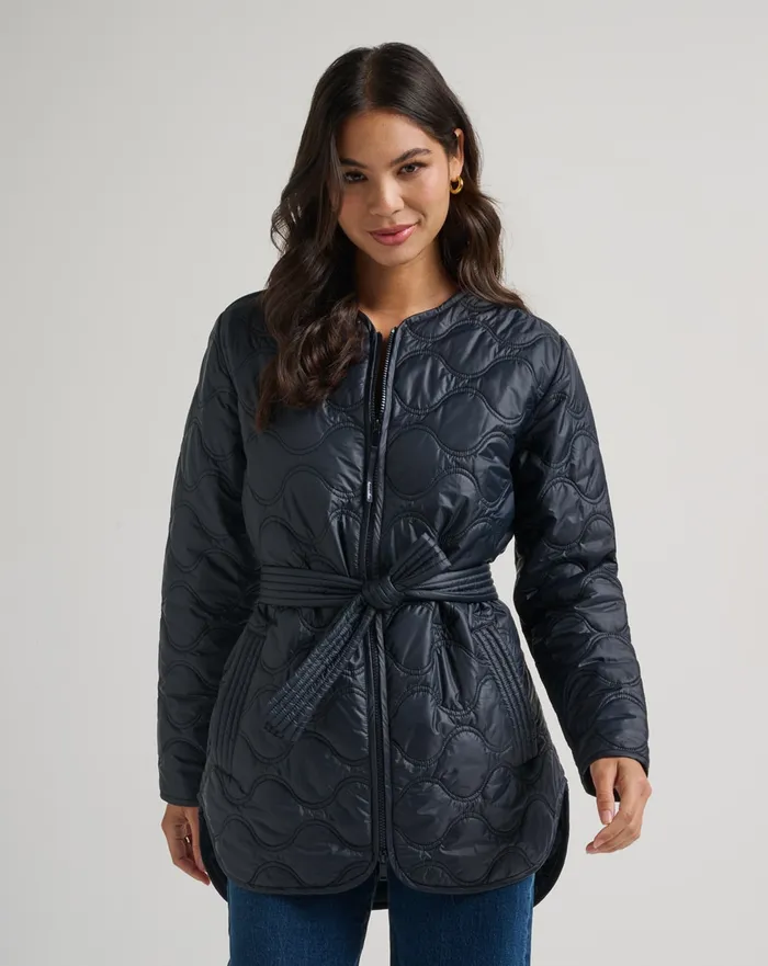 Women Jackets TravisMathew SALTWATER SPRAY QUILTED JACKET Black