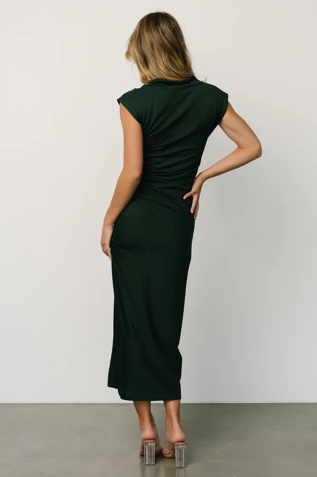 Women Midi Dresses Baltic Born Sasha Ruched Maxi Dress Green