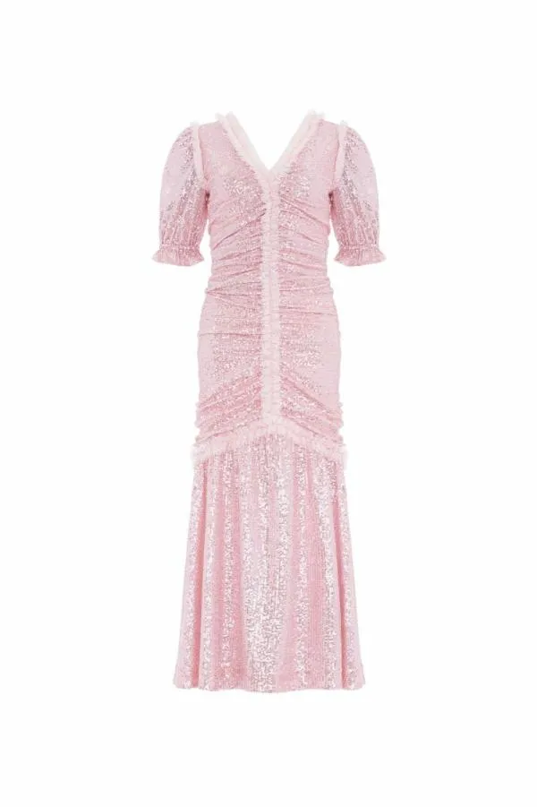 Women Needle and Thread Starlight Short Sleeve Ballerina Dress Pink Women Needle and Thread Starlight Short Sleeve Ballerina Dress Pink