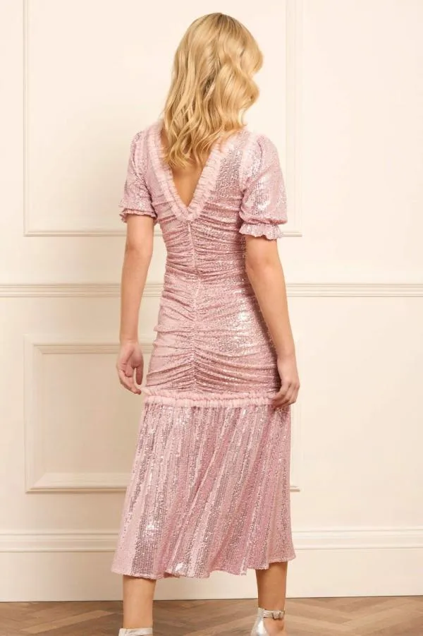 Women Needle and Thread Starlight Short Sleeve Ballerina Dress Pink Women Needle and Thread Starlight Short Sleeve Ballerina Dress Pink