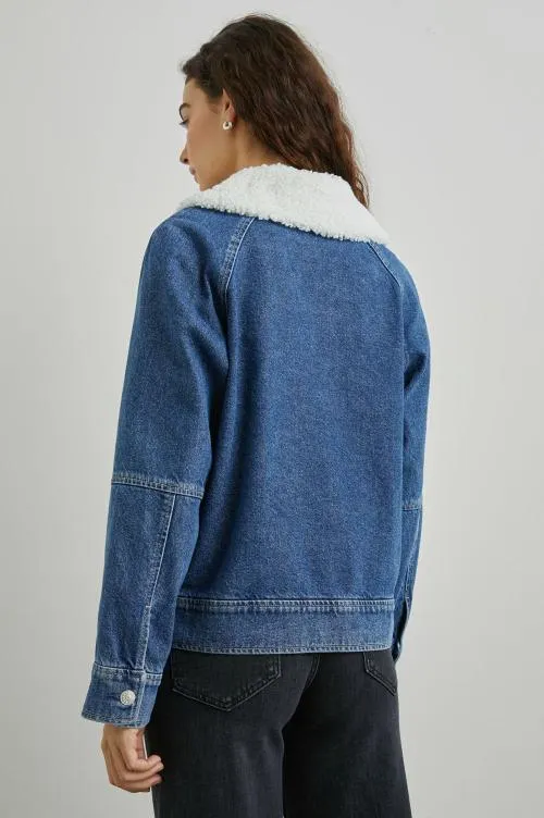 Women Rails Jackets and Coats Cheyenne Jacket Indigo Sherpa Women Rails Jackets and Coats Cheyenne Jacket Indigo Sherpa
