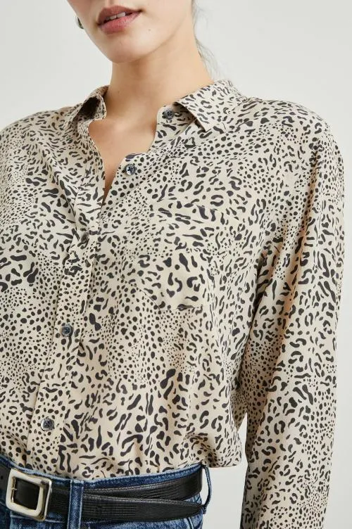 Women Rails Tops Kate Shirt Sand Mixed Cheetah Women Rails Tops Kate Shirt Sand Mixed Cheetah