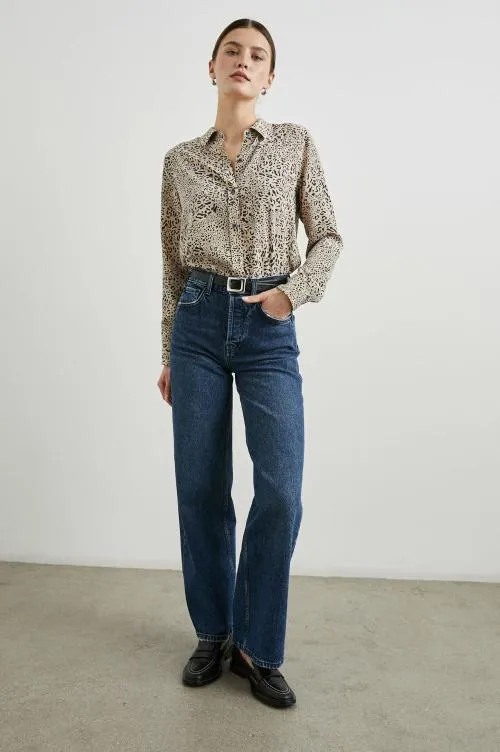 Women Rails Tops Kate Shirt Sand Mixed Cheetah Women Rails Tops Kate Shirt Sand Mixed Cheetah