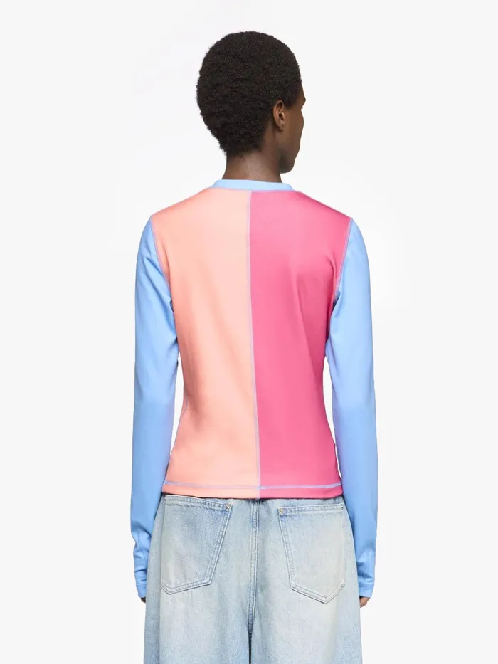 Women TShirts JW Anderson PANELLED TOP WITH ANCHOR EMBROIDERY Sky Bluemulti Women TShirts JW Anderson PANELLED TOP WITH ANCHOR EMBROIDERY Sky Bluemulti