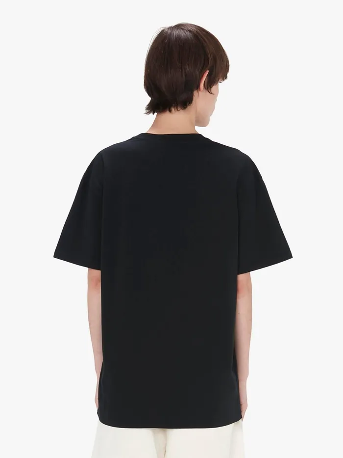 Women TShirts JW Anderson TSHIRT WITH LOGO EMBROIDERY Black Women TShirts JW Anderson TSHIRT WITH LOGO EMBROIDERY Black