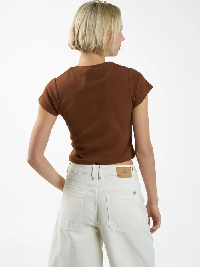 Womens Minimal Mini Tee Chestnut Thrills Tops and Tees