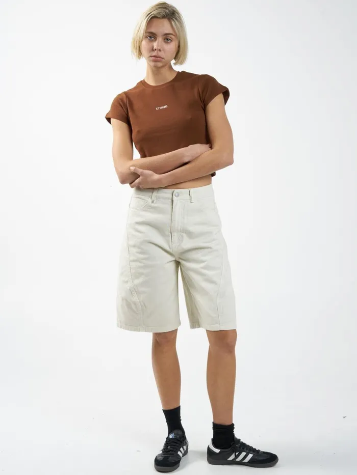 Womens Minimal Mini Tee Chestnut Thrills Tops and Tees