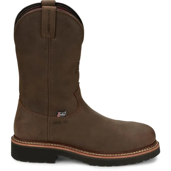 Work Men Justin Boots Carbide 11034 Waterproof Steel Toe Hickory Brown 040brown041