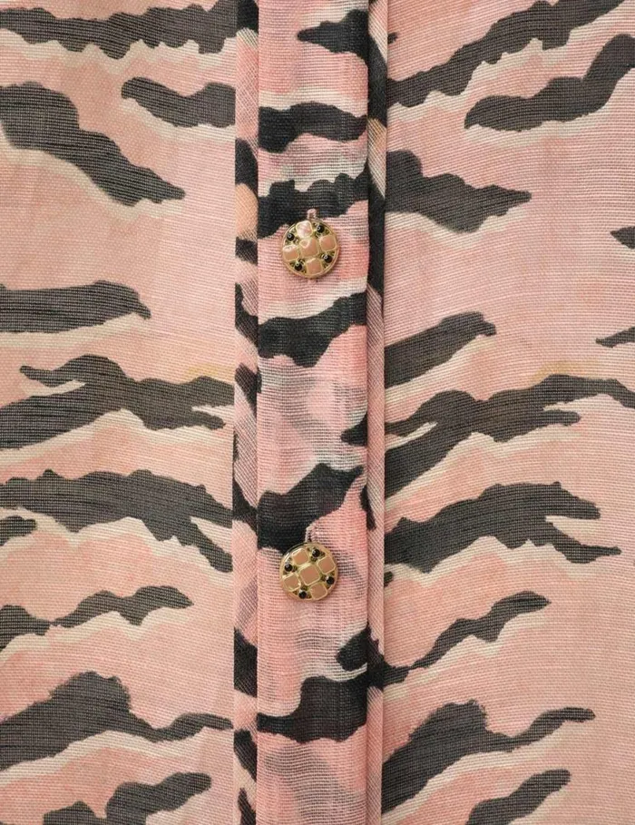 Zimmermann Tops Matchmaker Safari Shirt Pink Tiger 8211 Women