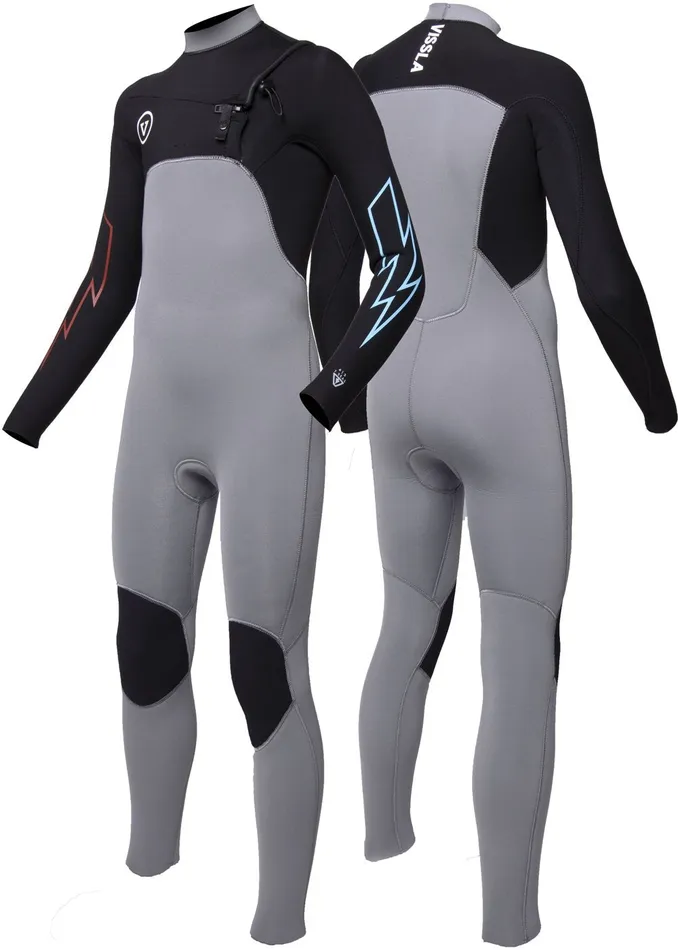 7 Seas Boys 43 Bolt Full Chest Zip Wetsuit GREY Youth Wetsuits Vissla 7 Seas Boys 43 Bolt Full Chest Zip Wetsuit GREY Youth Wetsuits Vissla