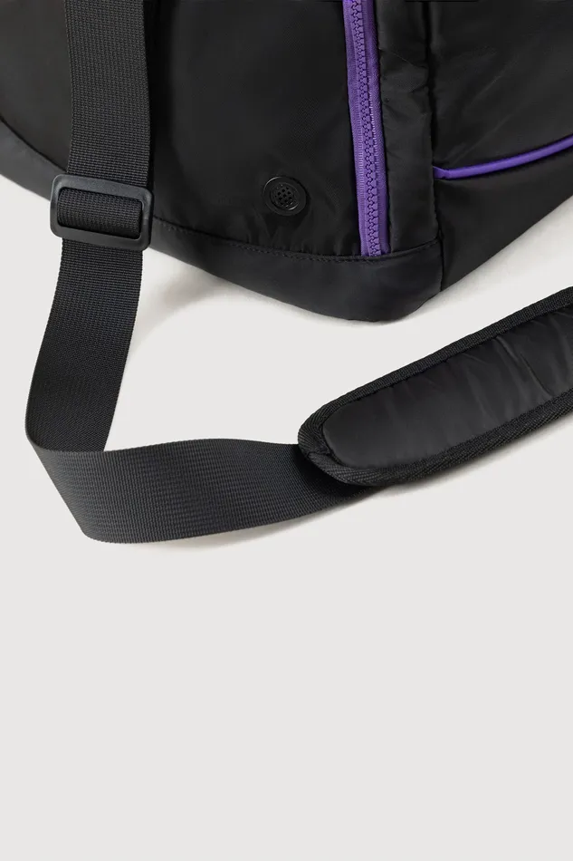 Accessories Bloch Bloch Troupe Dance Bag Black Purple Nylon Bags Accessories Bloch Bloch Troupe Dance Bag Black Purple Nylon Bags