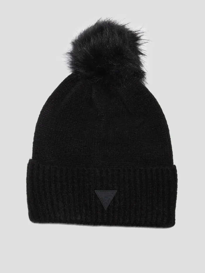 Accessories GUESS WomenKids Zoe Pom Beanie Black
