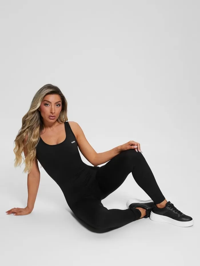 Activewear GUESS Women Aleta Active Jumpsuit Black Activewear GUESS Women Aleta Active Jumpsuit Black