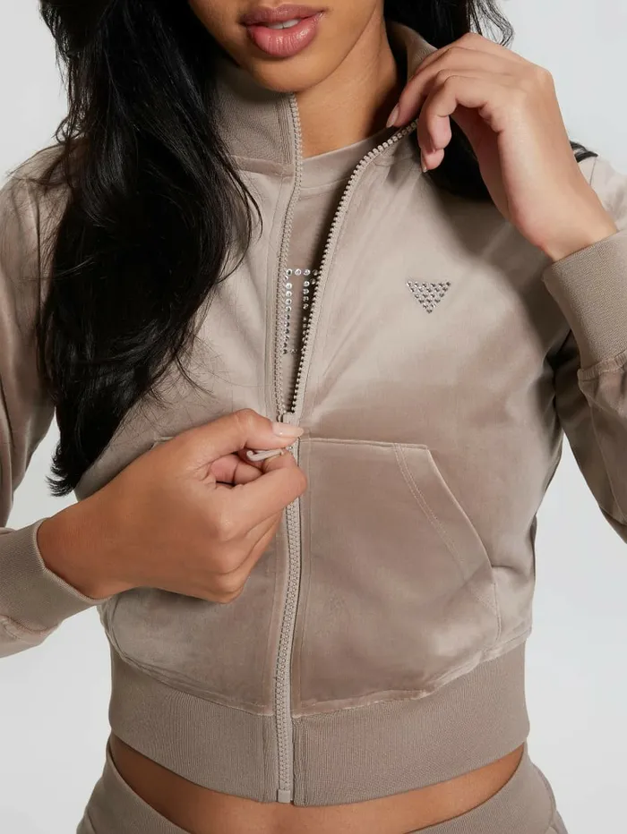 Activewear GUESS Women Eco Couture FullZip Sweatshirt Dunas