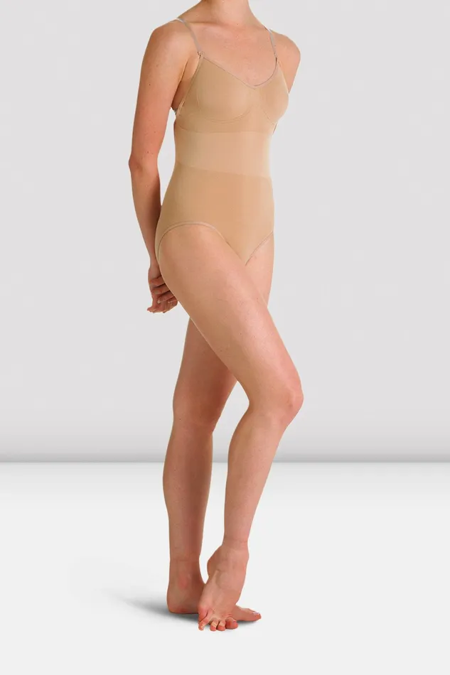 Adult Bloch Ladies Support Full Back Bodysuit Sand Underwear