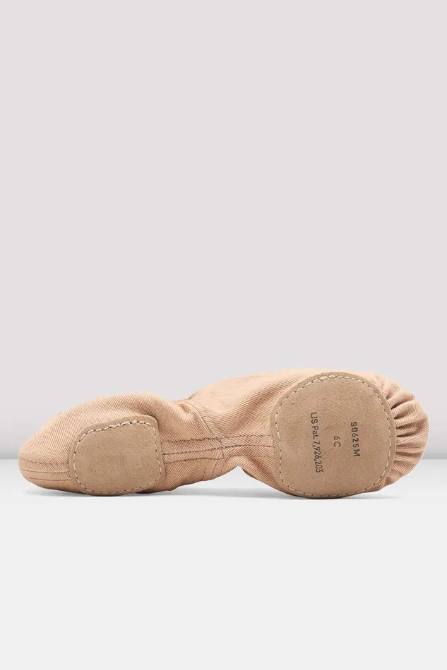Adult Bloch Mens Synchrony Stretch Canvas Ballet Shoes Light Sand Canvas Ballet
