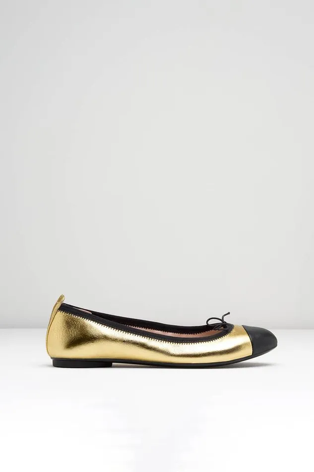 Adult Ladies Chara Ballet Flats Oro Leather Ballet Flats Bloch