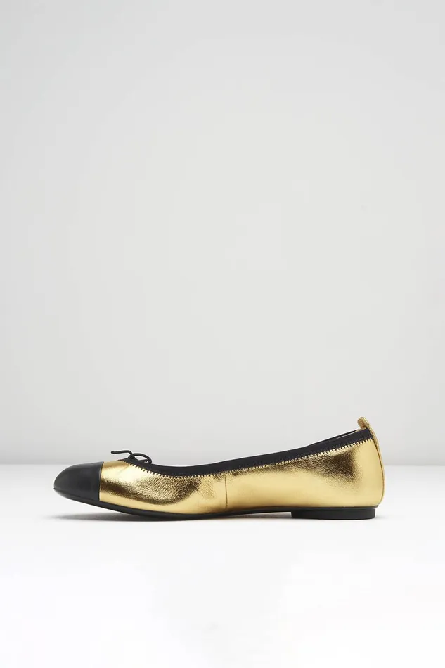 Adult Ladies Chara Ballet Flats Oro Leather Ballet Flats Bloch