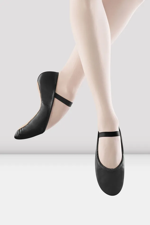 Adult Ladies Dansoft Leather Ballet Shoes Black Leather Ballet Bloch