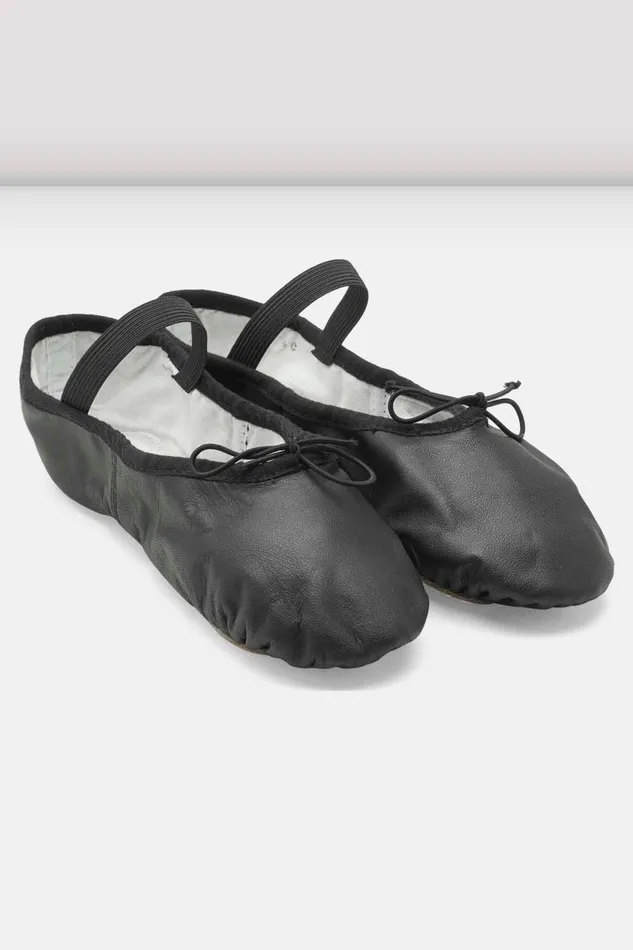 Adult Ladies Dansoft Leather Ballet Shoes Black Leather Ballet Bloch