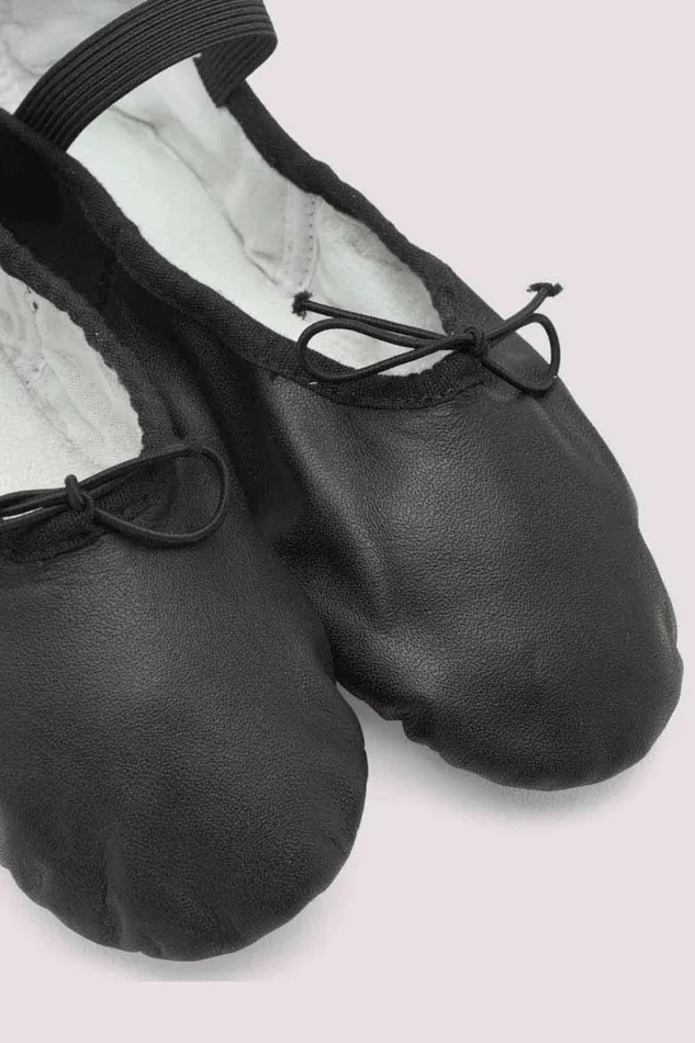 Adult Ladies Dansoft Leather Ballet Shoes Black Leather Ballet Bloch
