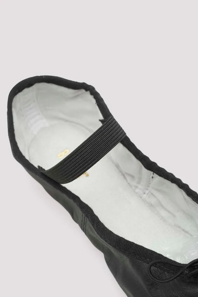 Adult Ladies Dansoft Leather Ballet Shoes Black Leather Ballet Bloch