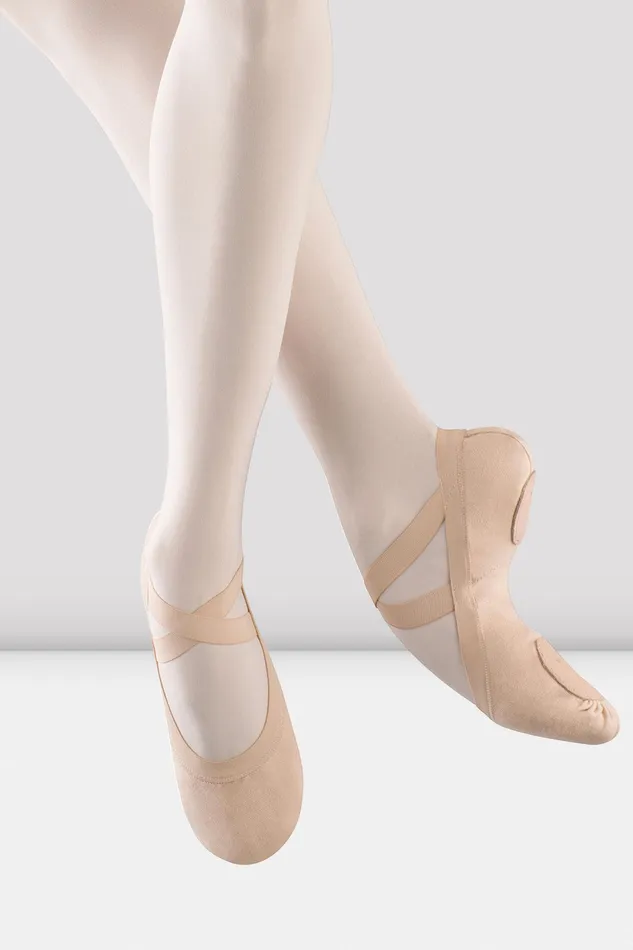 Adult Ladies Pro Elastic Canvas Ballet Shoes Pink Canvas Ballet Bloch