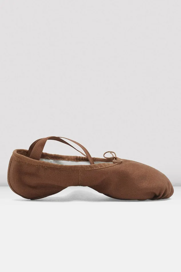 Adult Ladies Pump Canvas Ballet Shoes Cocoa Canvas Tonal Footwear Bloch