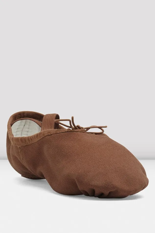 Adult Ladies Pump Canvas Ballet Shoes Cocoa Canvas Tonal Footwear Bloch