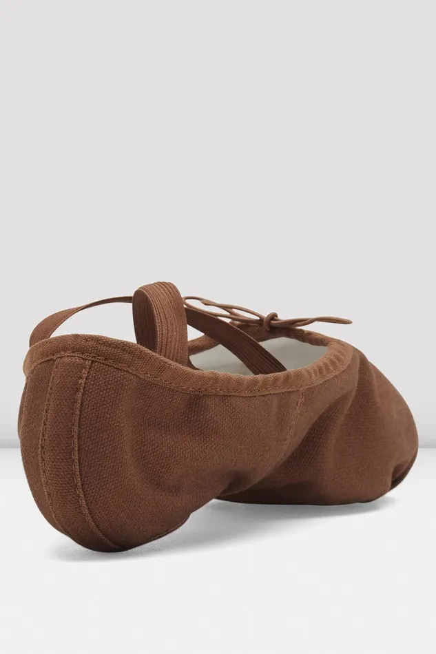 Adult Ladies Pump Canvas Ballet Shoes Cocoa Canvas Tonal Footwear Bloch