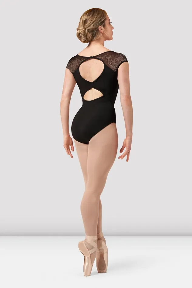 Adult Leotards Bloch Ladies Emma Cap Sleeve Leotard Black Adult Leotards Bloch Ladies Emma Cap Sleeve Leotard Black