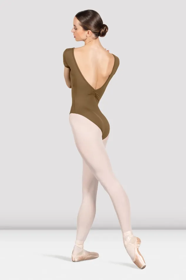 Adult Leotards Bloch Ladies Penny Cap Sleeve Leotard Almond