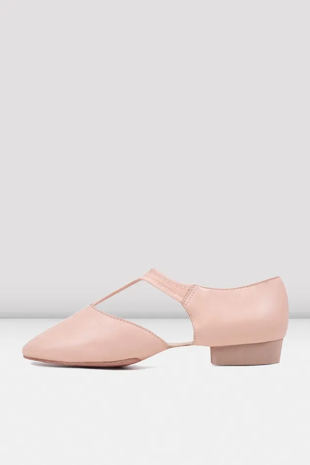 Adult Teaching Bloch Ladies Elastosplit Grecian Teaching Shoes Pink Leather