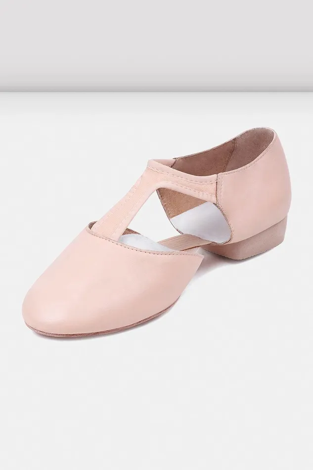 Adult Teaching Bloch Ladies Elastosplit Grecian Teaching Shoes Pink Leather