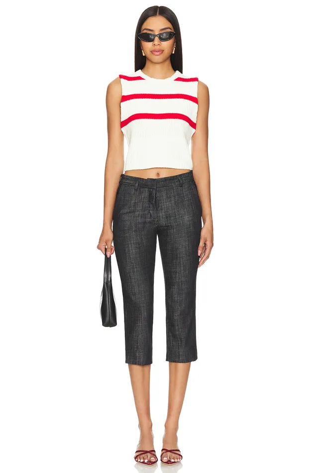 Alvise Stripe Top Ivory and Red Women Lovers and Friends Tops Alvise Stripe Top Ivory and Red Women Lovers and Friends Tops