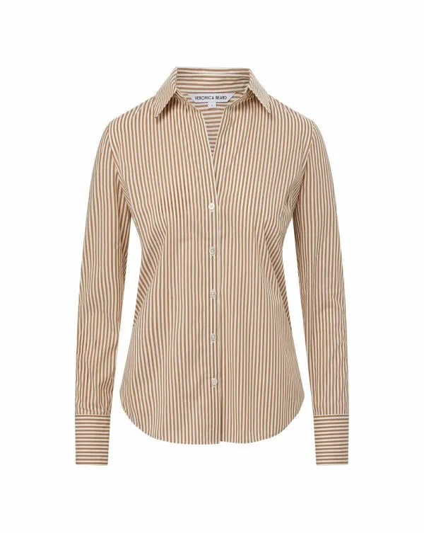 Amelia ButtonDown Shirt Acornandwhite Women Veronica Beard Tops Amelia ButtonDown Shirt Acornandwhite Women Veronica Beard Tops