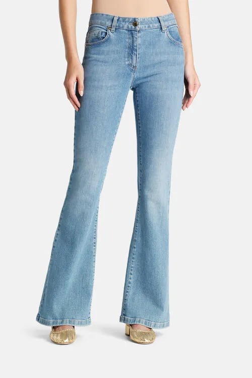 Andante Andante Avio Blue Pants Luisa Spagnoli Women