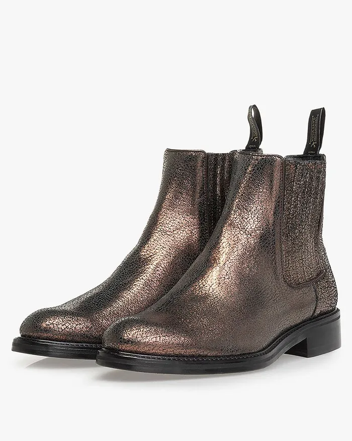 Ankle Boots Women Floris Van Bommel Zurichi 0202 Metallicprint
