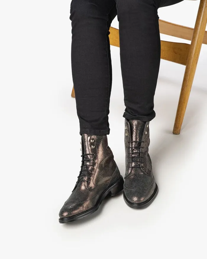 Ankle Boots Women Floris Van Bommel Zurichi 0502 Metallic Print