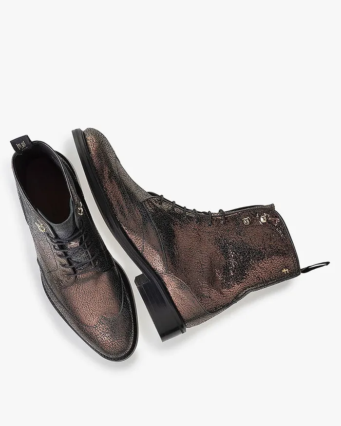 Ankle Boots Women Floris Van Bommel Zurichi 0502 Metallic Print
