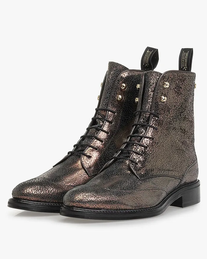 Ankle Boots Women Floris Van Bommel Zurichi 0502 Metallic Print
