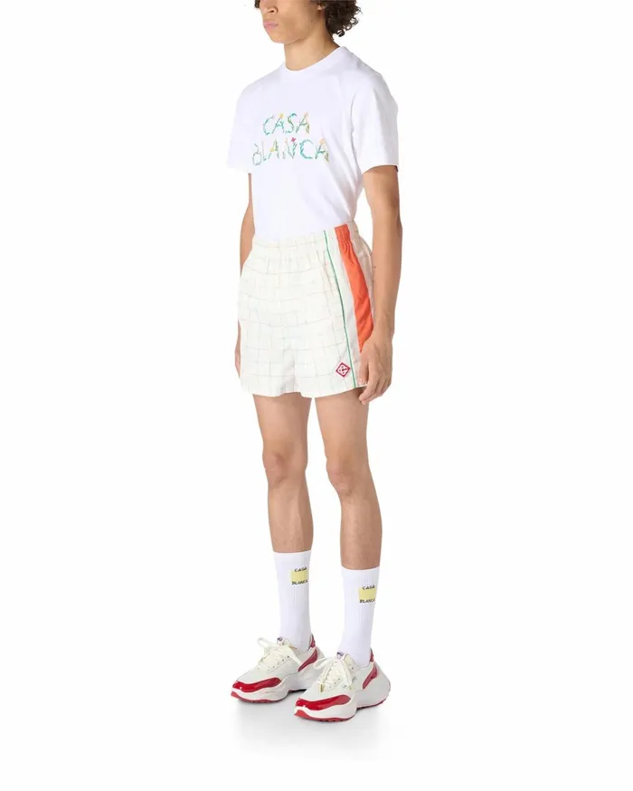 Aprs Sport Men Casablanca Paris Tennis Club Check Tracksuit Shorts Aprs Sport Men Casablanca Paris Tennis Club Check Tracksuit Shorts