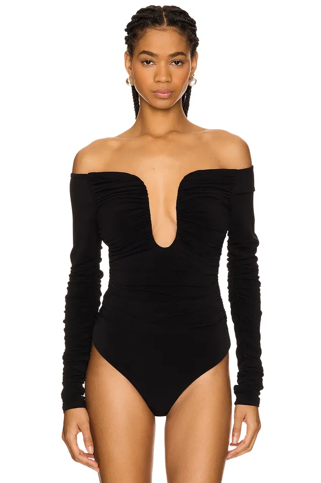 Ari Bodysuit Black Women Lovers and Friends Tops Ari Bodysuit Black Women Lovers and Friends Tops