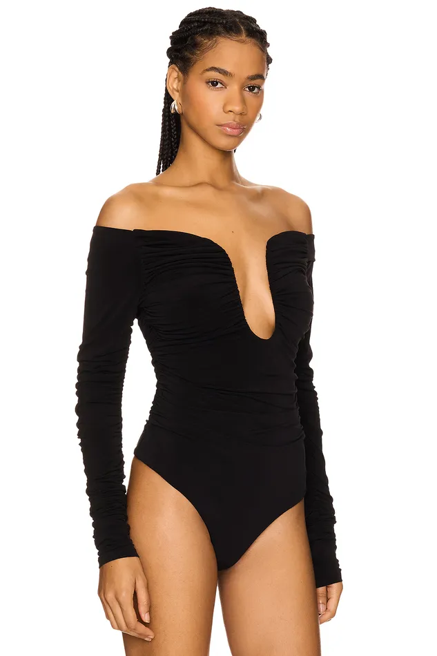 Ari Bodysuit Black Women Lovers and Friends Tops Ari Bodysuit Black Women Lovers and Friends Tops