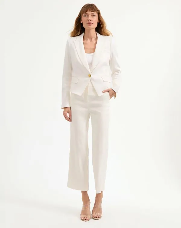 Aubrie Linen Pant Offwhite Women Veronica Beard Pants Aubrie Linen Pant Offwhite Women Veronica Beard Pants
