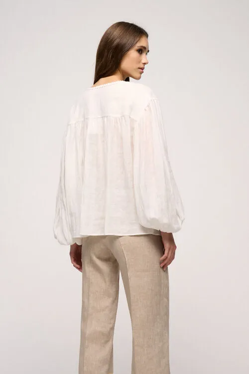 Baciata Baciata Cream Blouses and Shirts Luisa Spagnoli Women Baciata Baciata Cream Blouses and Shirts Luisa Spagnoli Women