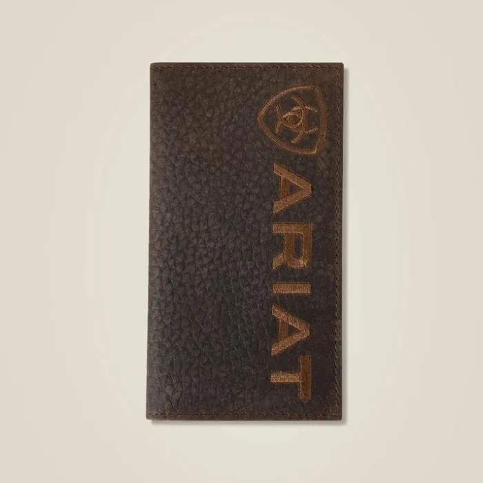 Bags and Wallets Men Ariat Large Logo Rodeo Wallet Brown