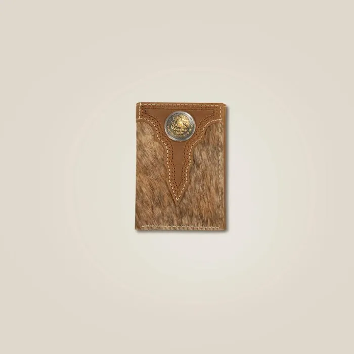 Bags and Wallets Men Ariat Mexico Eagle Trifold Wallet Brown