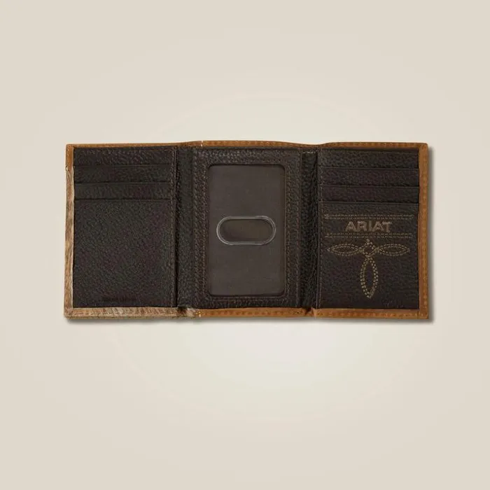 Bags and Wallets Men Ariat Mexico Eagle Trifold Wallet Brown Bags and Wallets Men Ariat Mexico Eagle Trifold Wallet Brown