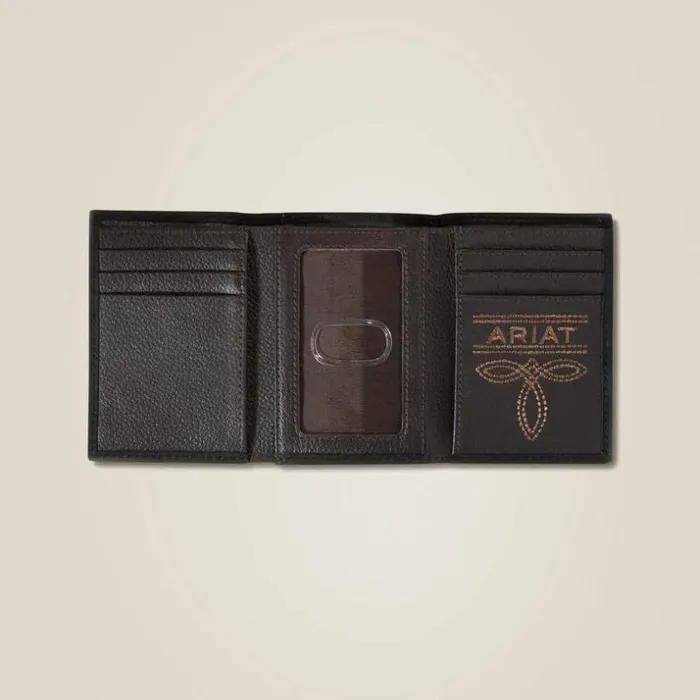 Bags and Wallets Men Ariat Mexico Logo Trifold Wallet Brown Bags and Wallets Men Ariat Mexico Logo Trifold Wallet Brown